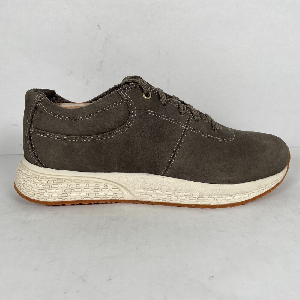 LL Bean Stone Coast Oxford Sneakers Womens Size 9 M Ash Brown Leather Shoes